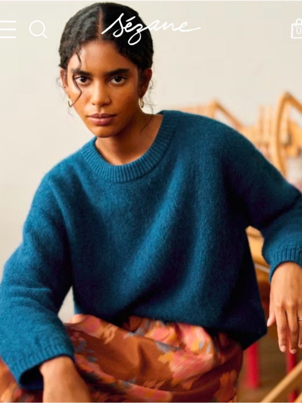 Sezane Amiel Sweater. Blue L